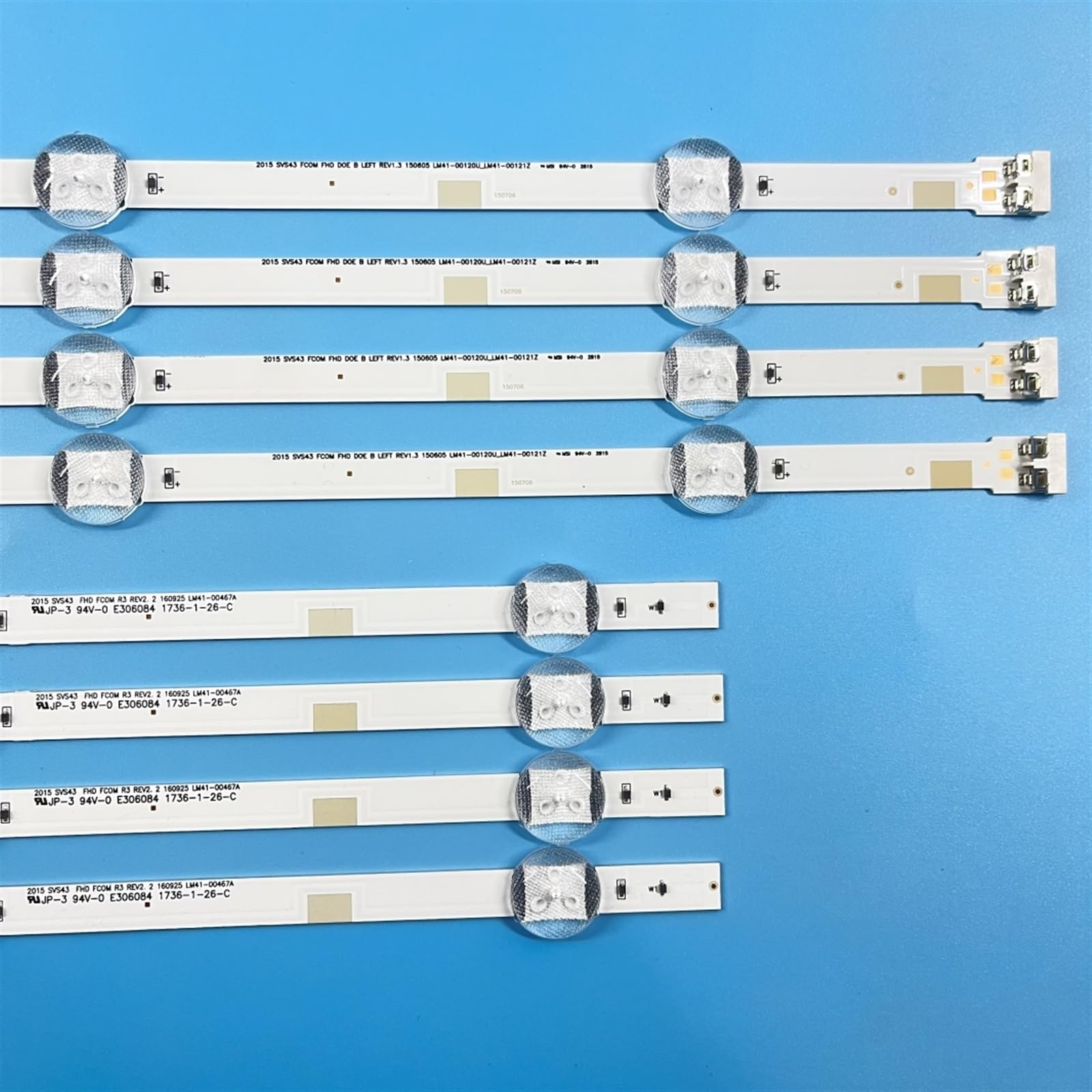 Striscia di retroilluminazione a LED 10kit/5kit Compatibile for TV da 43 Pollici 2015SVS43 FCOM FHD Doe B UA43J51SW UN43J5000 43j5200 43j5200ag Un43j5200 N43J5300af (Color : 10kit-80pcs)