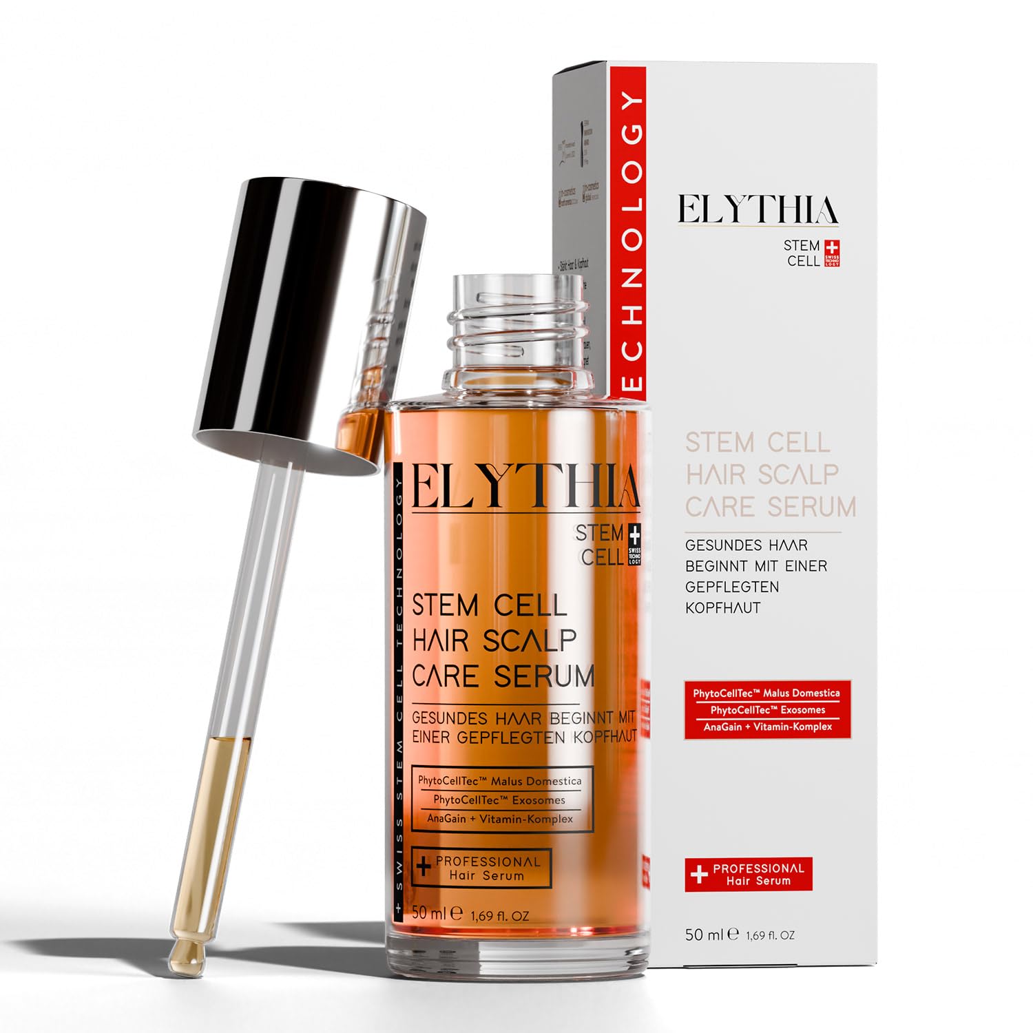 La Vie D'Or Komplettpflege-Set – Anti-Aging Serum + Lippenpflege Serum + Haar- & Kopfhautserum + Gesichtscreme SPF 30 – Stammzellentechnologie – Vegane Luxuspflege