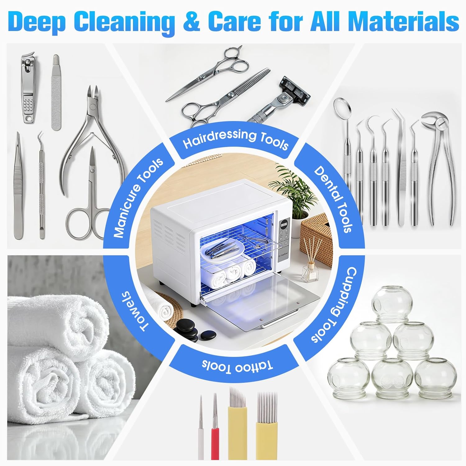 Beauty Star S-terilizer for Estheticians, 24L Nail Dryer and Cleaning Cabinet Box for Barbers, Nail Studio, Beuaty Salon and Home Maintains Tool Cleanliness