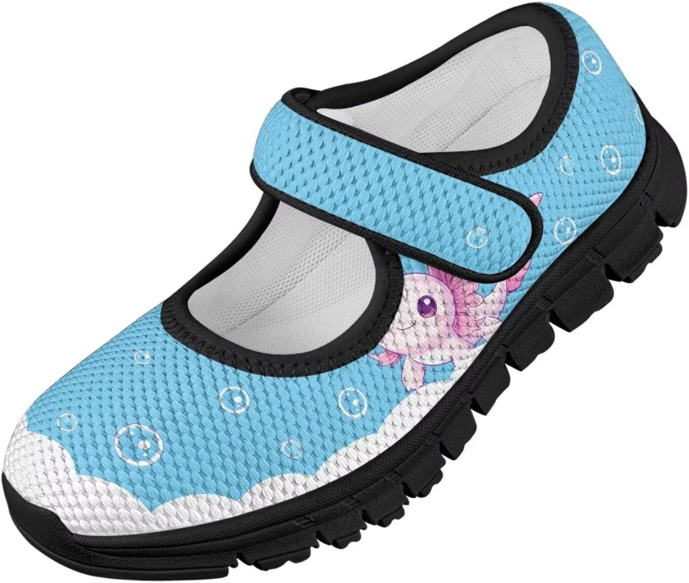 Kids Girls Mesh Casual Flats Shoes Breathable Travel Walking Shoes Comfort Non Slip Tennis Shoes with Hook and Loop US 11-15
