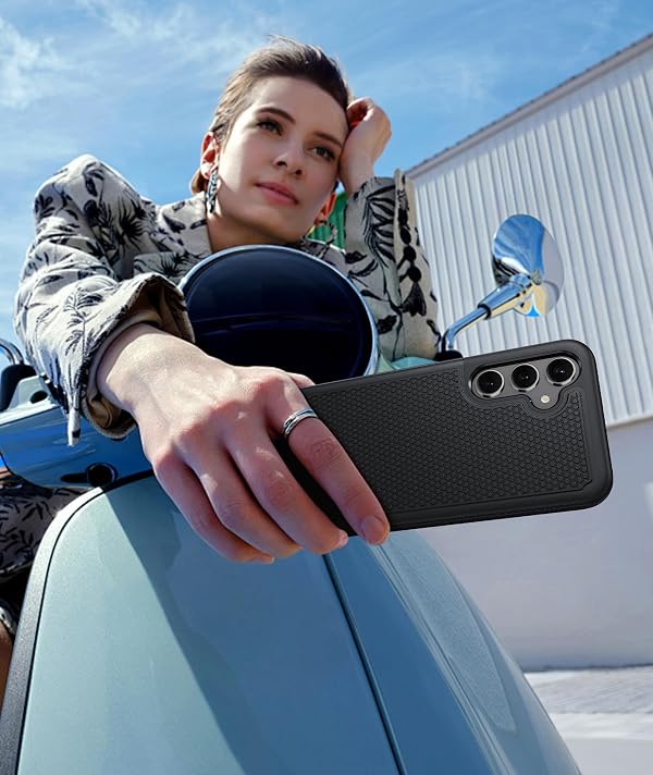 FNTCASE for Samsung Galaxy S23-FE Case: Dual Layer Protective Heavy Duty Cell Phone Cover Rugged Full Body Drop Protection Military Grade Shockproof Phone Case (Black Matte) by FNTCASE - Image 8