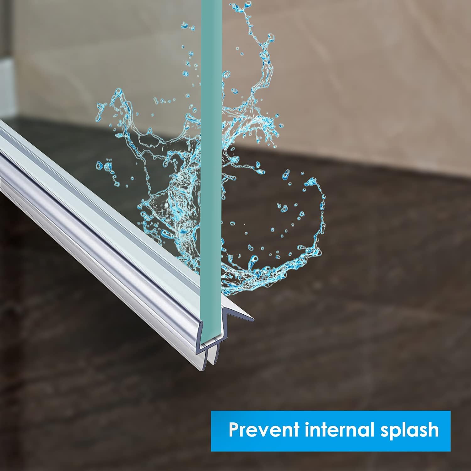 2 X Frameless Shower Door Bottom Seal Sweep Stirp 36 Inch Long for 1/2 Inch Glass,Clear