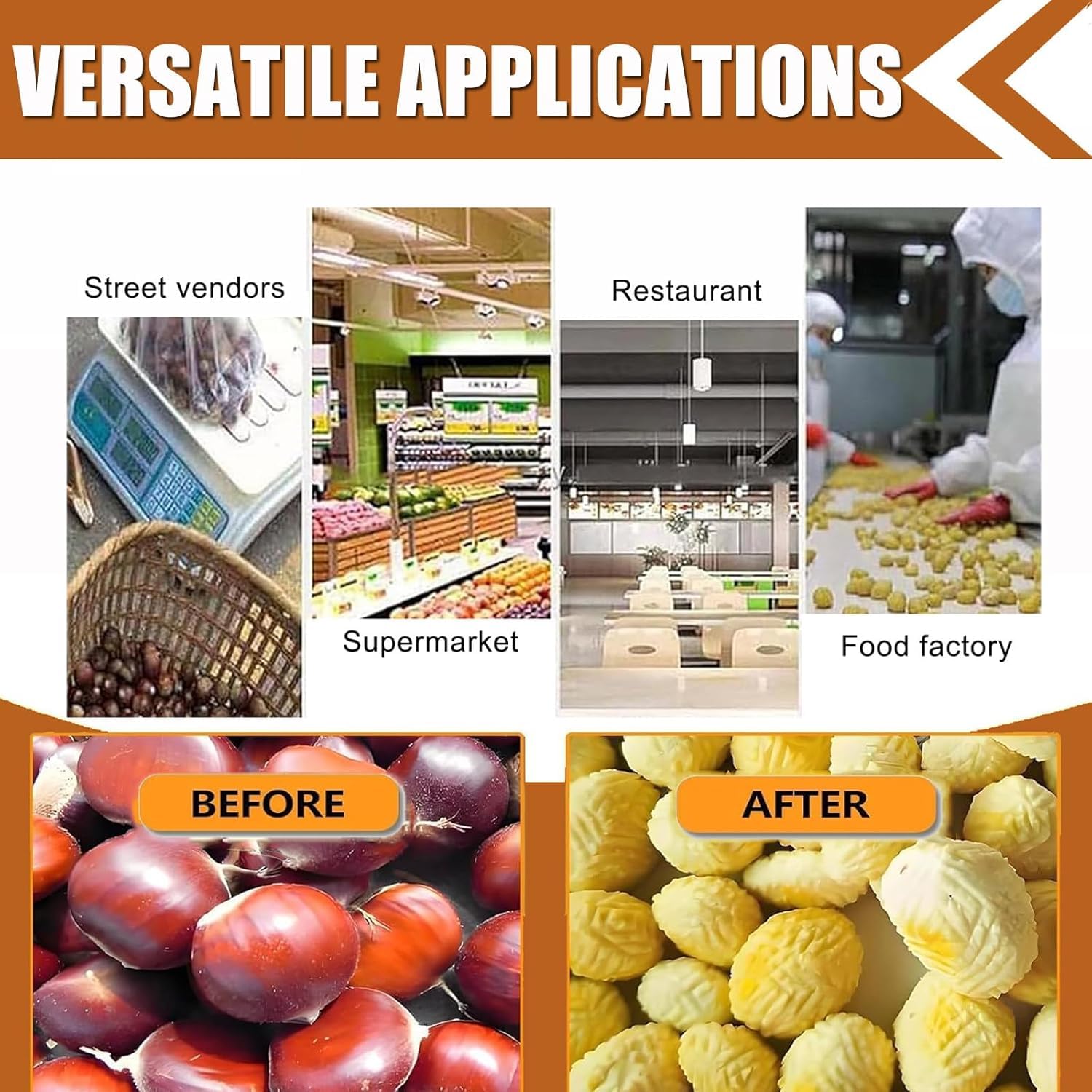 Elektryczna Łuskarka Do Kasztanów 550 W/300 W, Automatyczne Otwieranie I Obieranie, Do Użytku Komercyjnego, Obsługuje Różne Rozmiary Kasztanów, 220 V