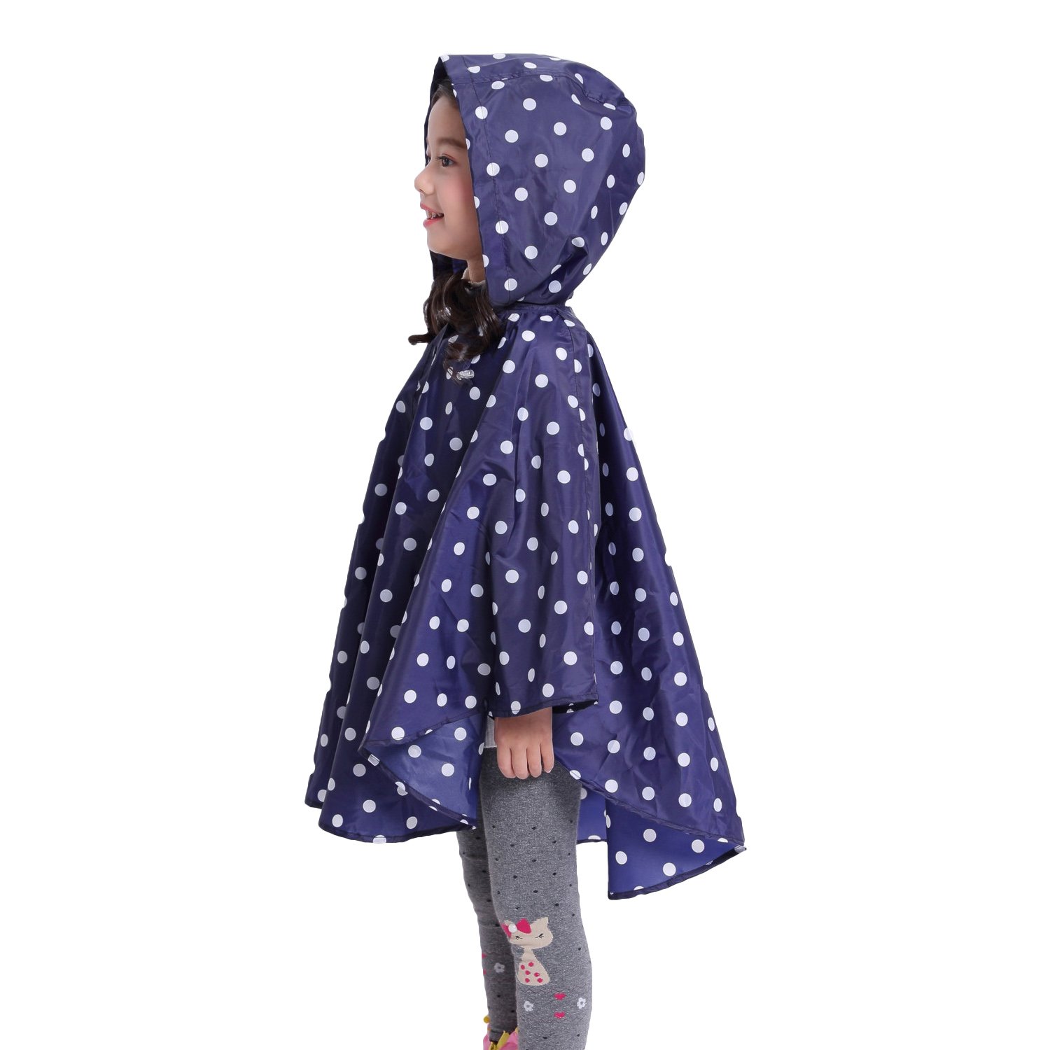 Bambini Impermeabile Giacca da Pioggia Poncho da Pioggia Bambina Incappucciato Riutilizzabile Cappotto di Pioggia Bello come Materiale e ha la Sua Sacca 1-12 anni