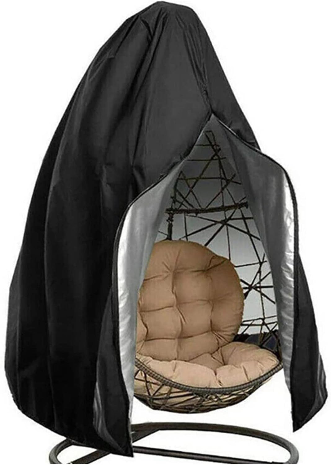 Patio Chair Covers for Outdoor Furniture Anti-UV Waterproof Rattan Swing Patio Garden Weave Hanging Chair Seat Cover, Wicker Swing Seat Cover, Home Hanging Organizer Patio Egg Chair