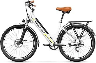 Cybervelo 1000 Peak Electric Bike for Adults,up 80 Miles Removable Battery Ebike, 26" Electric E Bike with 7-Speed,Adult Electric Bicycles for Commute Beach Snow Womens/Man All Terrain
