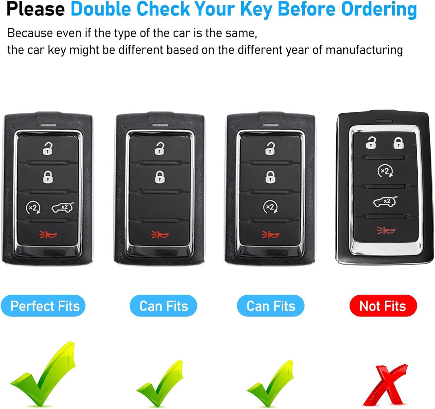 Yumzeco Compatible with Jeep Key Fob Cover,Key Fob Shells Case for 2021-2024 Jeep Grand Cherokee L 2022-2024 Grand Cherokee 2022 2023 Wagoneer,Metal Shell Carbon Fiber Pattern Silicone Protection