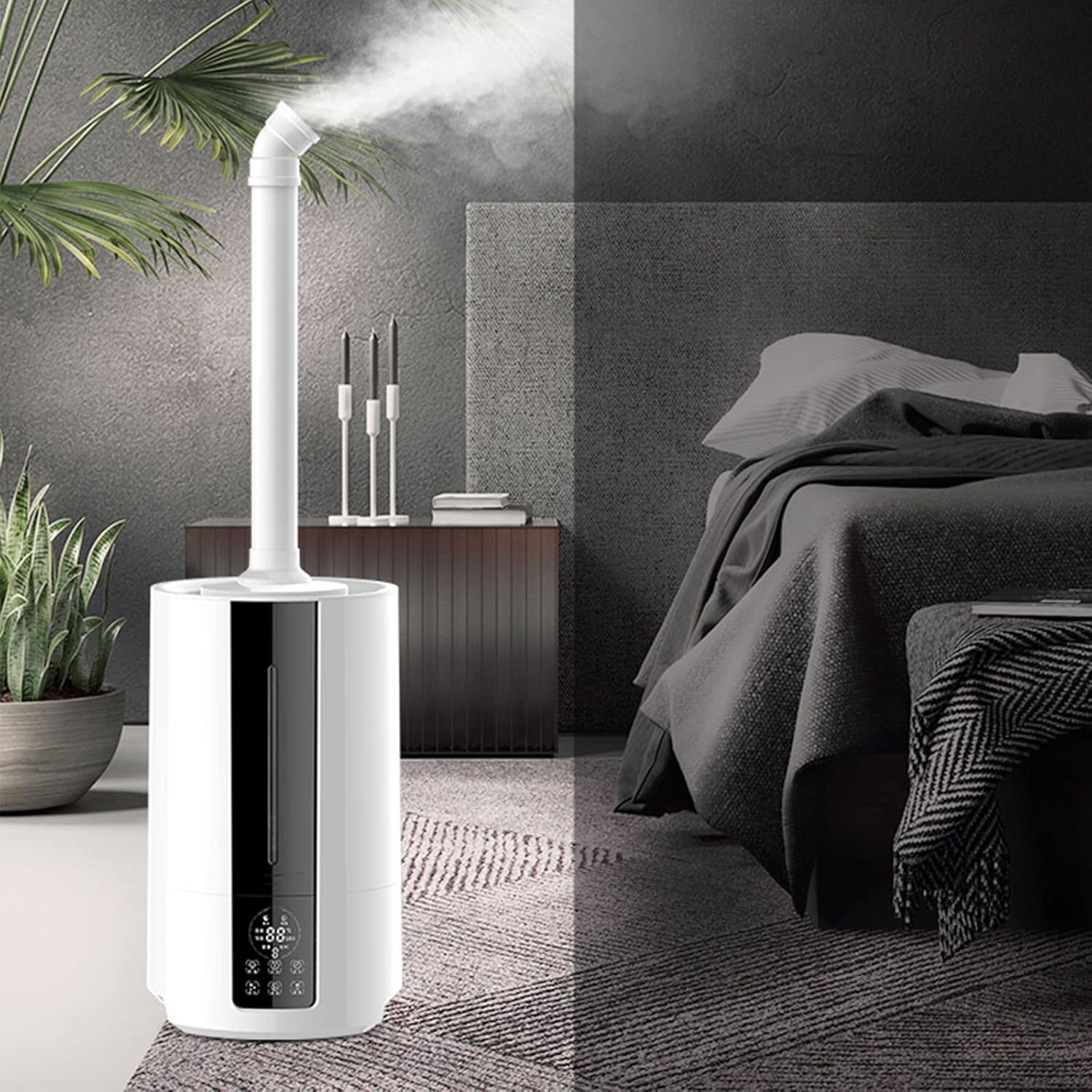 Humidifiers for Industry Top-Fill Mist Air Humidifier for Baby Room 14.5 L Humidification Time 15-30 Hours 120㎡ White