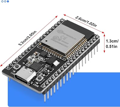 3PCS ESP32 ESP-32S ESP-WROOM-32 Development Board Kits, 38 Pin CP2012 USB C WiFi + Bluetooth Dual Cores Microcontroller Processor Compatible with Arduino IDE NodeMCU