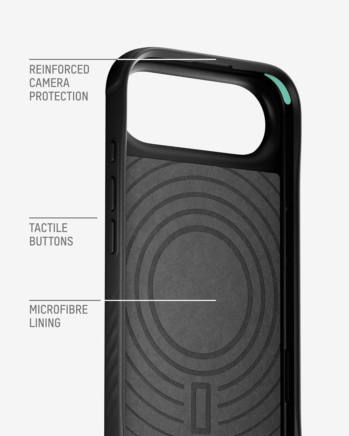 Mous for iPhone Air Case, Compatible with MagSafe - Limitless - Protective Black Leather Cover for iPhone Air - Shockproof, Full Camera Protection, Anti-Scratch Back, Black - Image 3