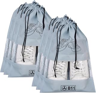 6 PCS Travel Shoe Bag, Large Portable Drawstring Shoes Storage Bags Non-Woven Dust Proof Pouch Space Saving Organizer with... Price In India