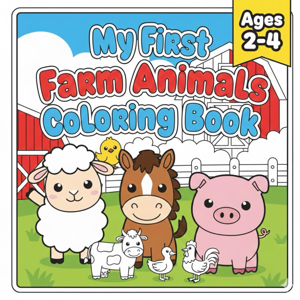 My First Farm Animals Coloring Book: My First Farm Animals Coloring Book