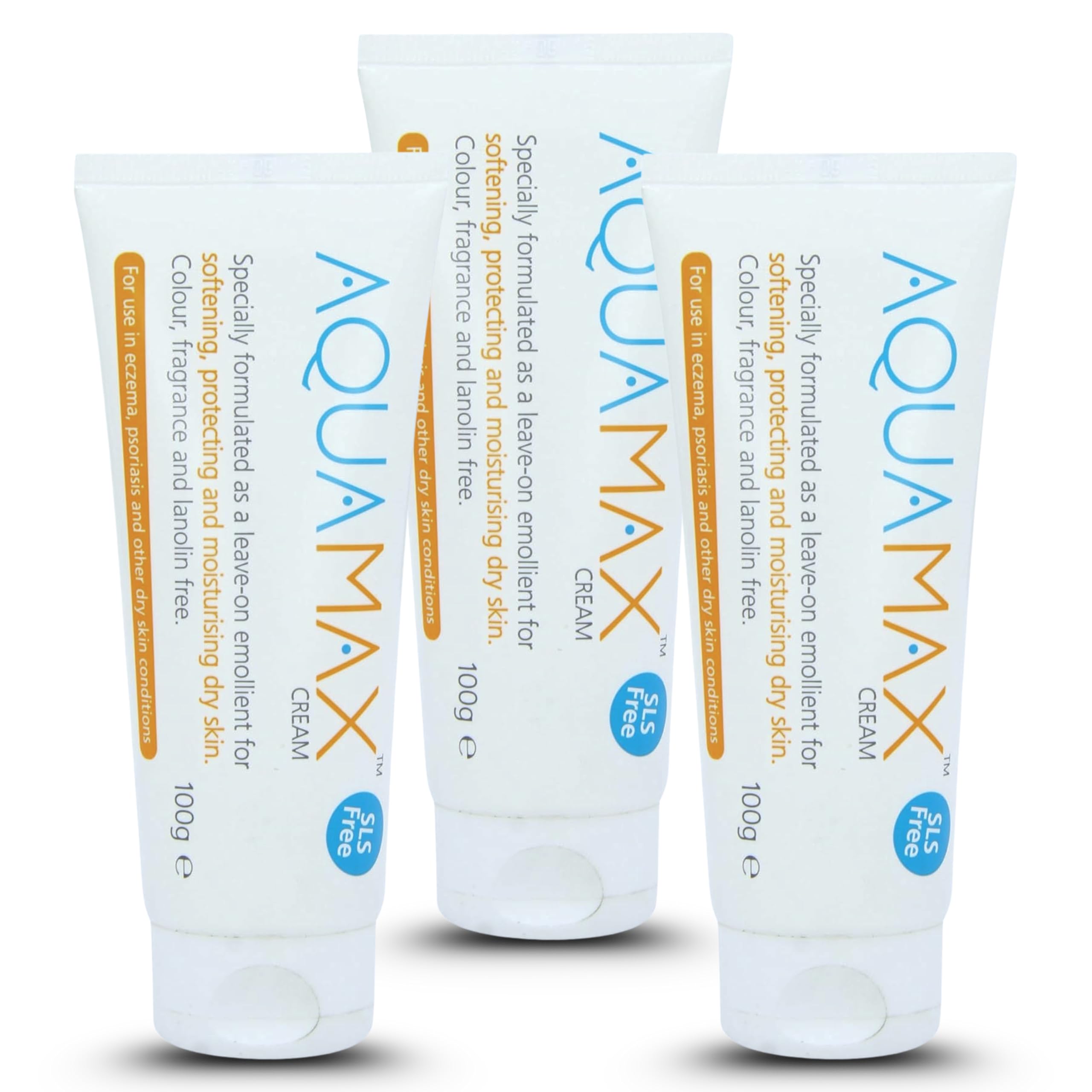 Aquamax Emollient Cream 100g – Moisturising Skin Care for Dry & Sensitive Skin, Soothes Itchy & Irritated Skin, Suitable for Eczema & Dermatitis Relief, Fast-Absorbing, Non-Greasy – Pack of 3