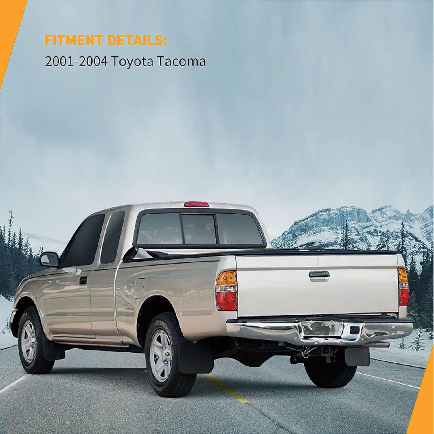 Rear Bumper Tail Lights Fit for 2001-2004 Toyota Tacoma LH+RH Replacement Red Brake Lamps