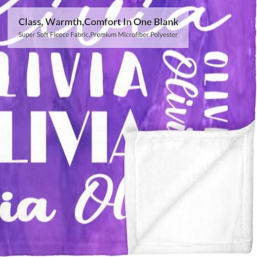 Miniatura 5 de Manta y manta personalizada con nombre para niños y adultos, manta de franela personalizada (color 02, 30 x 40 pulgadas)