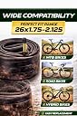 Hartex 26 Inch Bicycle Inner Tube | Heavy Duty Butyl Rubber Tyre Tube | Auto Long Valve | Fits 26x1.75/1.95/2.10/2.125 | Replacement Tube for MTB, Hybrid & City Bikes | Puncture Resistant gallery image