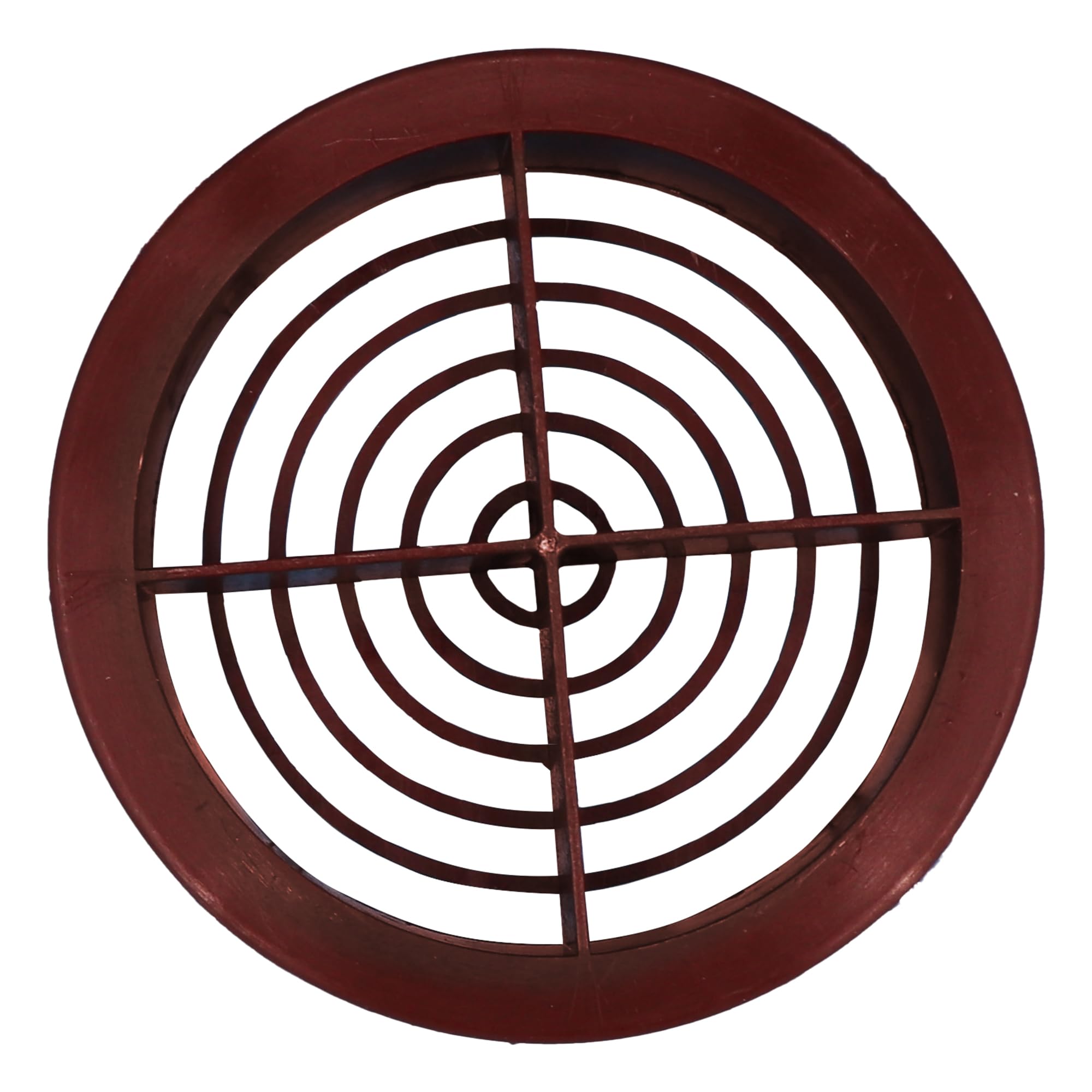 HomeSmart 4 Pack 68mm Brown Plastic Round Soffit Air Vents UV Resistant UPVC Push-in Roof Disc for Fascia Long-Lasting, and Weatherproof Circular Soffit Vent for Optimal Ventilation