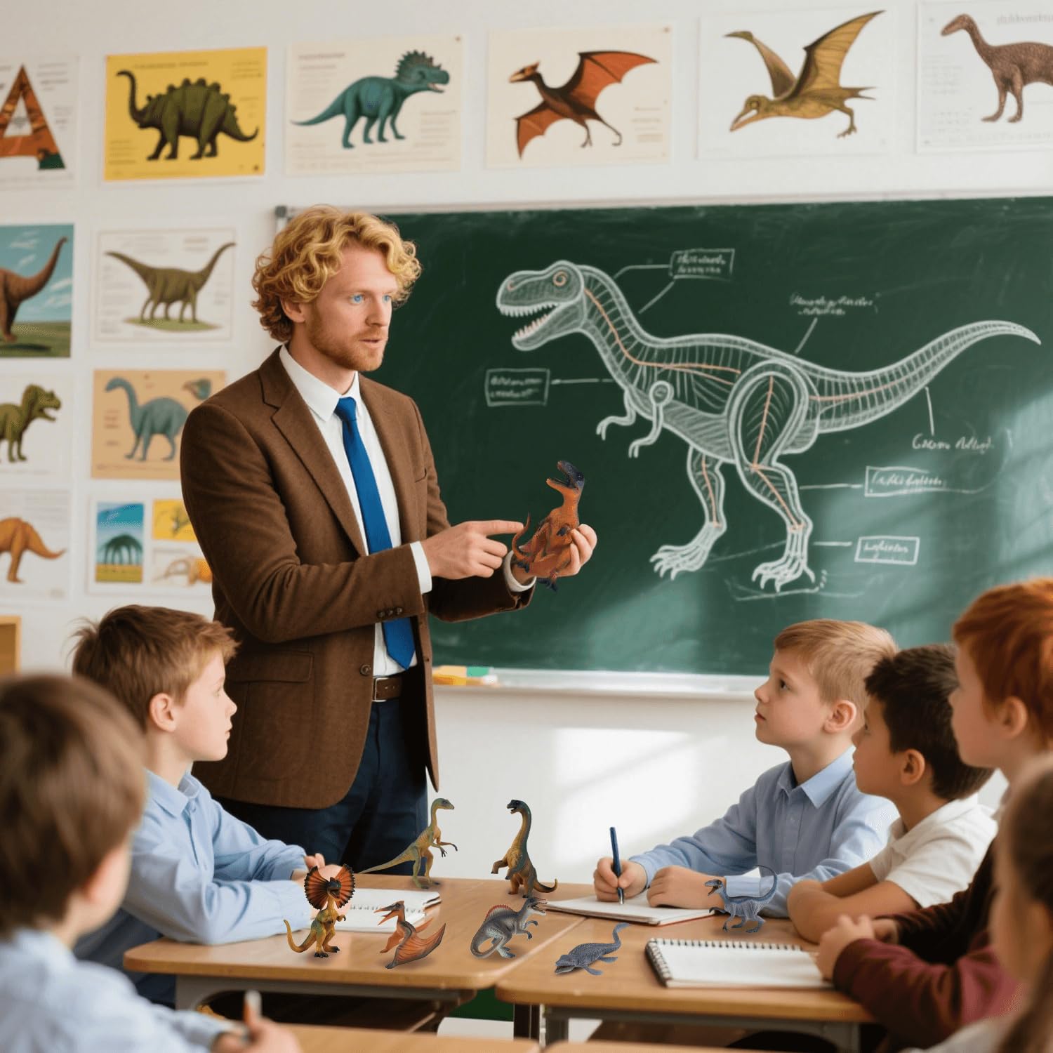 DxxD Dinosaurios Juguetes para Niños de 3 4 5 6 7 8 años, 8 Piezas Dinosaurios Figuras con Tiranosaurio Rex, Velociraptor, Juguete Dducativos Regalo de Cumpleaños para Niños Niñas