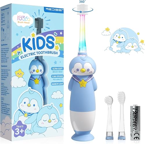 Brosse à dents électrique pour enfant de 1 à 6 ans 