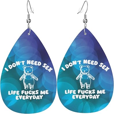 Earrings Teardrop Dangle Earrings PU Leaf Earring Lightweight For Women