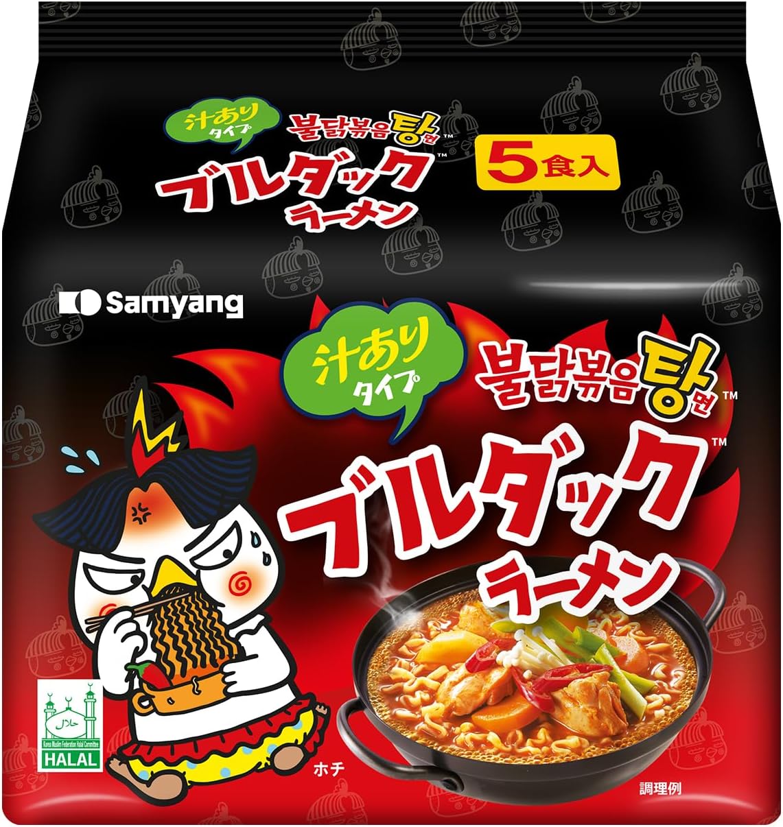 Stew Type Fire Chicken Buldak, 145 Gm - Pack Of 5