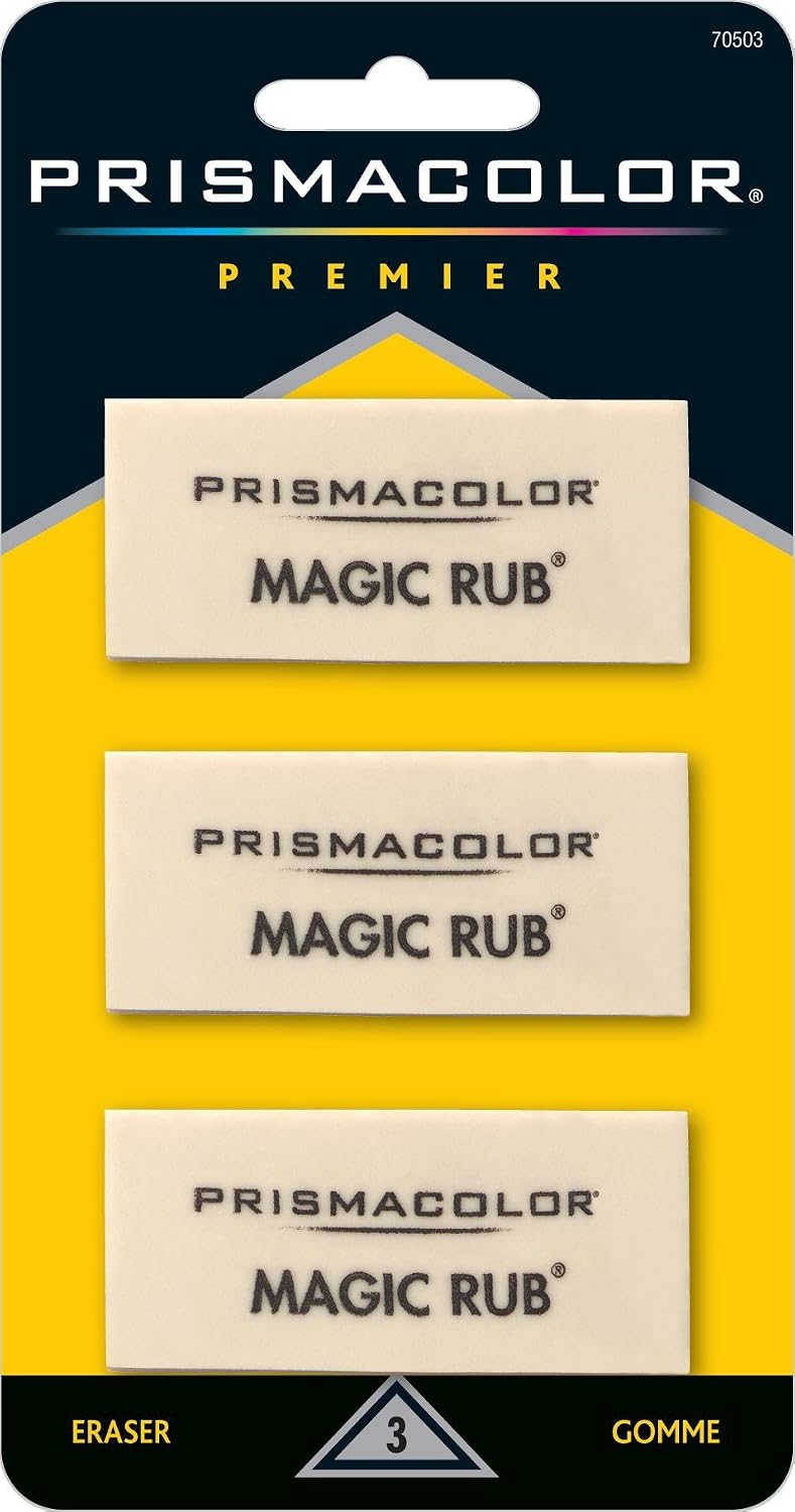 Prismacolor Premier Magic Rub Vinyl Erasers, 3-Count