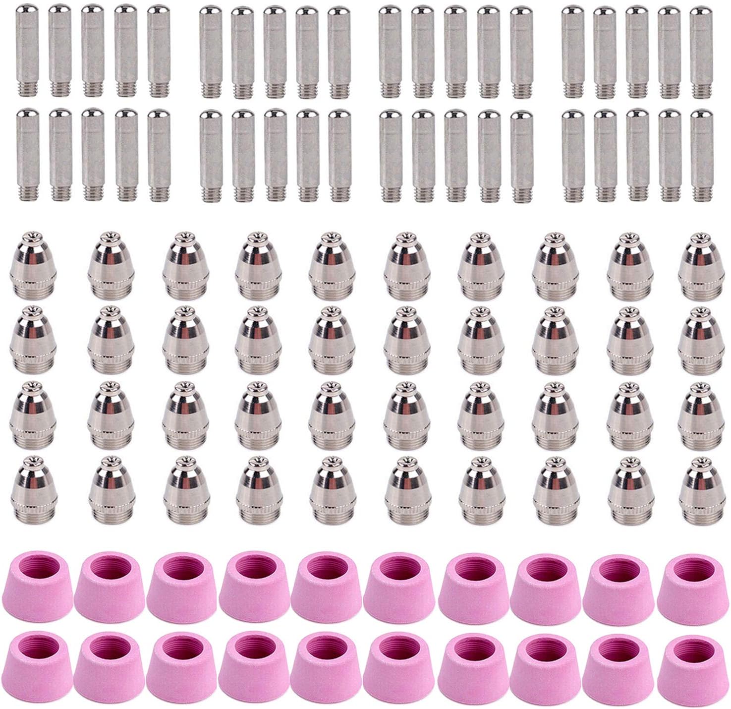 Amico CUT5060-100, Plasma Cutter Consumables Nozzles, Electrodes and Cups for AMICO CUT-50 APC-50 & CTS-200