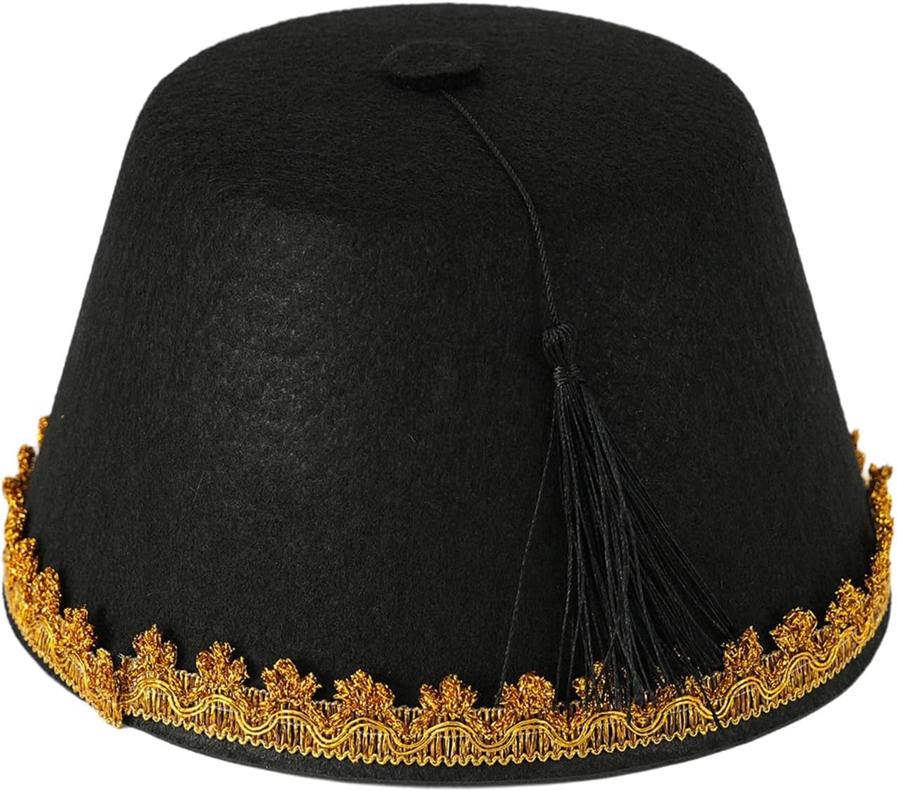 Adults Fez Hat Tassel Fringe Turkish Tommy Cooper Cap | Aladdins Hat,Unisex Fez,Extravagant Tarboosh,Handcrafted Headgear,Performance Headwear,Head Wrap,Ethnic Fashion