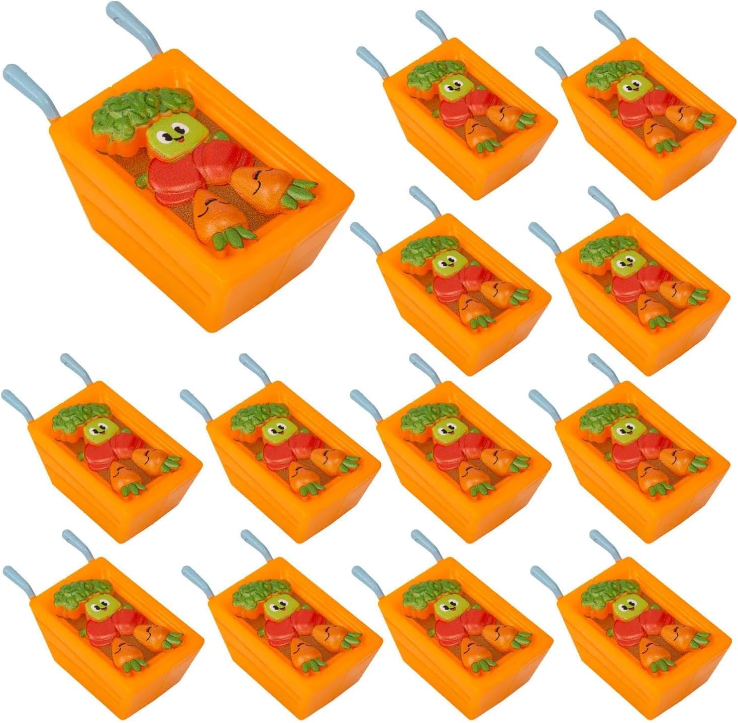 3" Garden Gang Wheelbarrow Plastic Pull-Back Racers - 12 Pc.