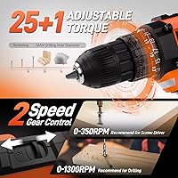 Vista 19 de COMOWARE Juego de herramientas para el hogar con taladro inalámbrico de 20 V, kit de herramientas de mano de 120 piezas para hombres, juego