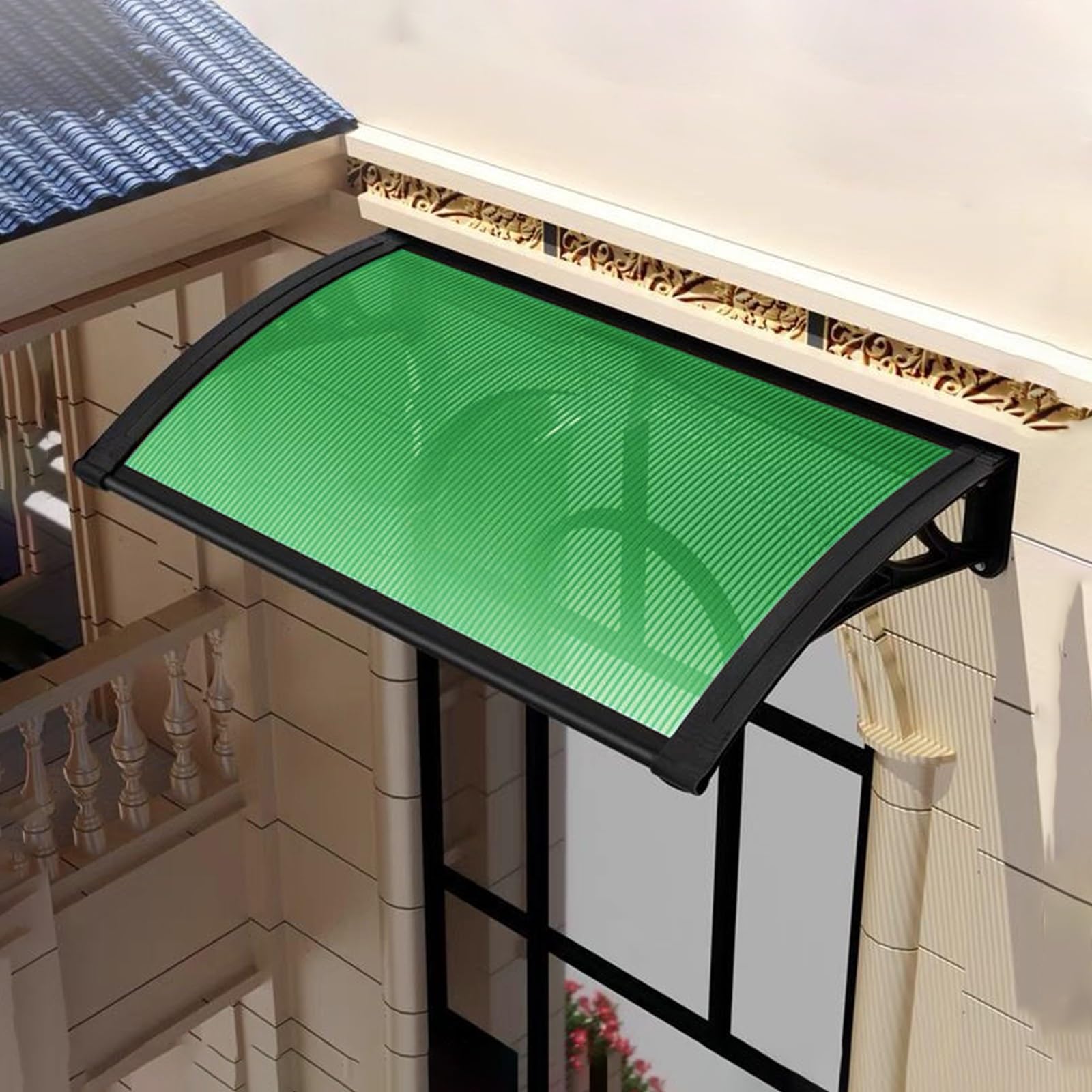 Marquesina de techo anti-UV con diseño arqueado fácil de montar para nieve