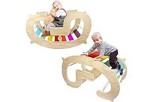 1-3 Year Old Climbing Toy for Toddlers, 2-in-1 Indoor Climbing Set