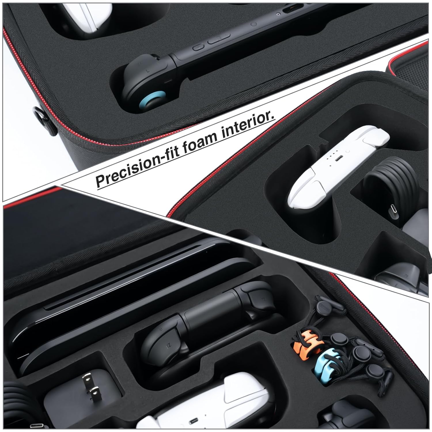 WPGEAR Hard Carrying Case Compatible with Nintendo Switch 2 (2025), Travel Bag Holds Switch 2 Console, Pro Controller x 2, Joy-Con Grip, Dock, Power Adapter, 21 Games, Cables and Accessories - Image 5