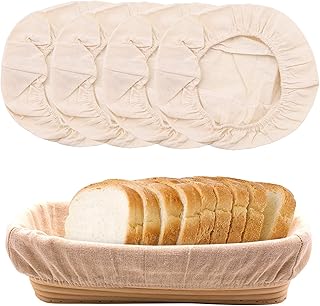 4Pcs Ovale Panier D'imperméabilisation Du Pain Doublure En Tissu Pain,Doublure en Tissu pour Panier à Pain Banneton Panier Doublure En Tissu Levain Banneton Chiffon D'imperméabilisation En Rotin