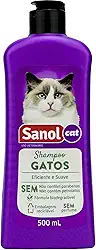 Sanol Dog Shampoo De Pêlos Para Gatos 500 Ml Roxo