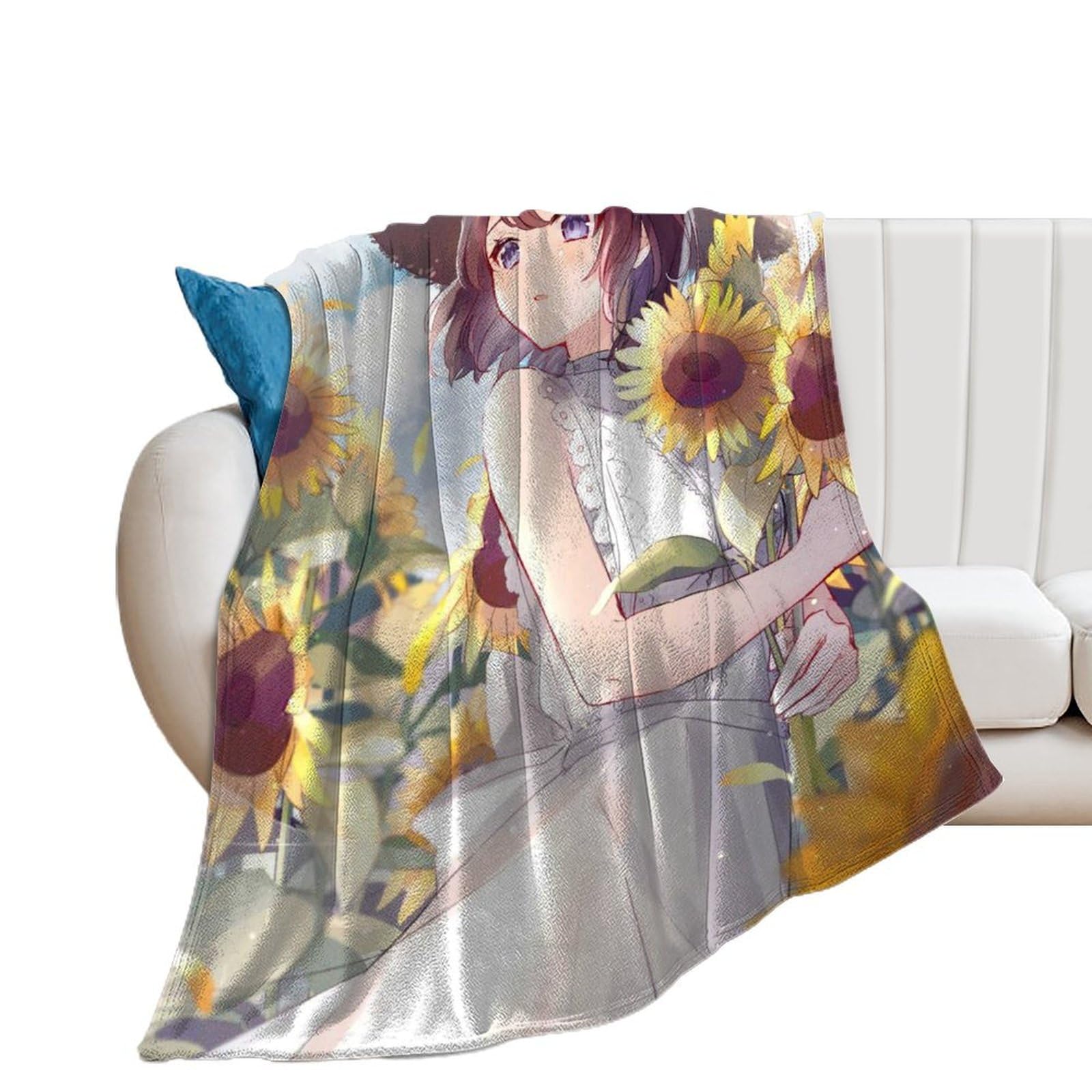 Couverture de canapé tournesol pour réchauffer vos soirées lecture