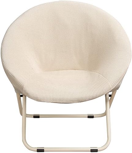 Hoomall Solo funda para silla redonda con platillo, fundas elásticas de jacquard para silla de luna para adultos, funda extraíble de tela de