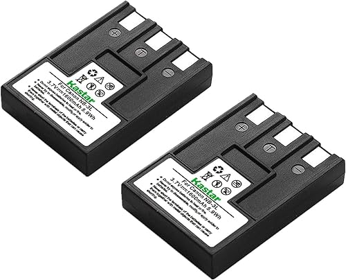Miniatura 1 de Kastar Batería (paquete de 2) para Canon NB-3L y PowerShot SD10, SD100, SD110, SD20, SD500, SD550, Digital IXUS 700, 750, i5, Digital 30, 30a, 600,