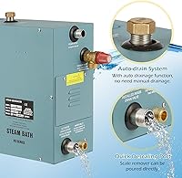 Vista 3 de Dyna-Living Steam Shower Generator Kit System, 6KW Home Steam Bath Sauna Spa Generator, Steam Head + Self-draining System, LED Controller,for