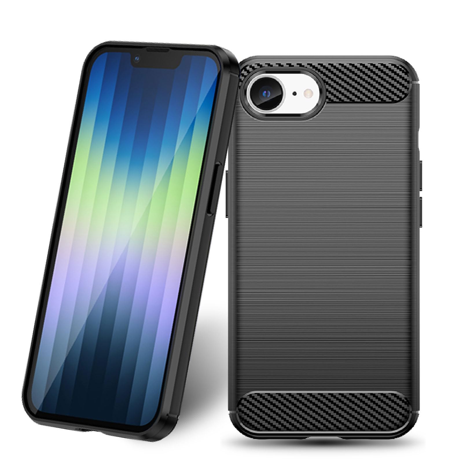 seninhi 対応 iPhone 16e/17e 用の ケース いphone 16e 17e 保護ケース 炭素繊維 アイフォン17e 16e スマホケース ワイヤレス充電対応 TPU素材 ソフト ケース 薄型 軽量 耐衝撃 滑り止め 傷防止 精密タイプ カメラ保護 全面保護 耐久性 LSIPSE4HEI