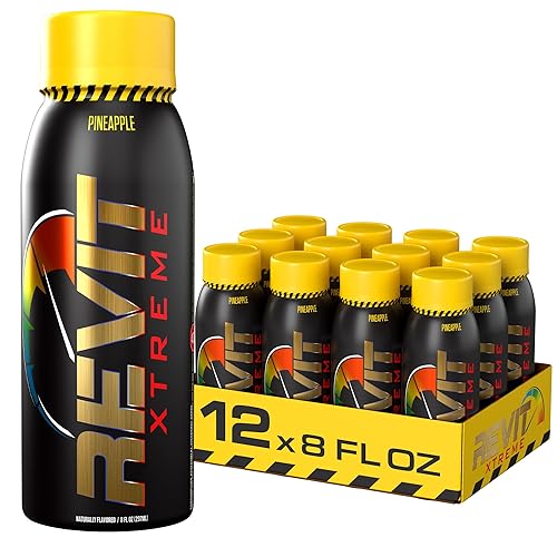 Steel Revit Xtreme Energy Drink Pineapple 8oz (12-Pack) | 375mg
