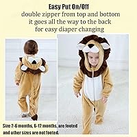 Vista 5 de Disfraz de animal para bebé, traje unisex para niños pequeños, disfraz de Halloween