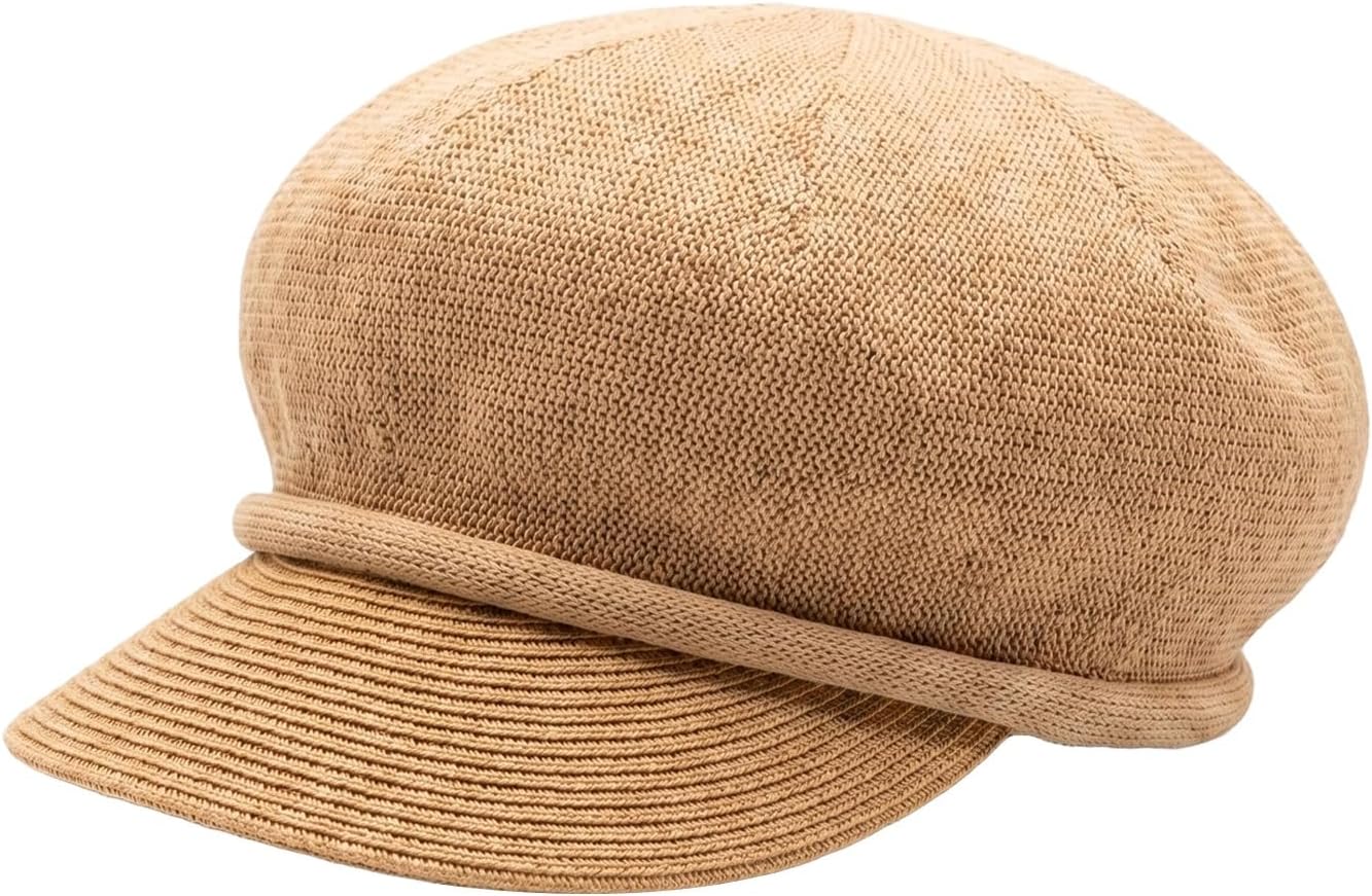 Summer Beret Hat for Women, French Breathable Sun Newsboy Cap with Viosr Adjustable Thin Slouchy Painter Hat