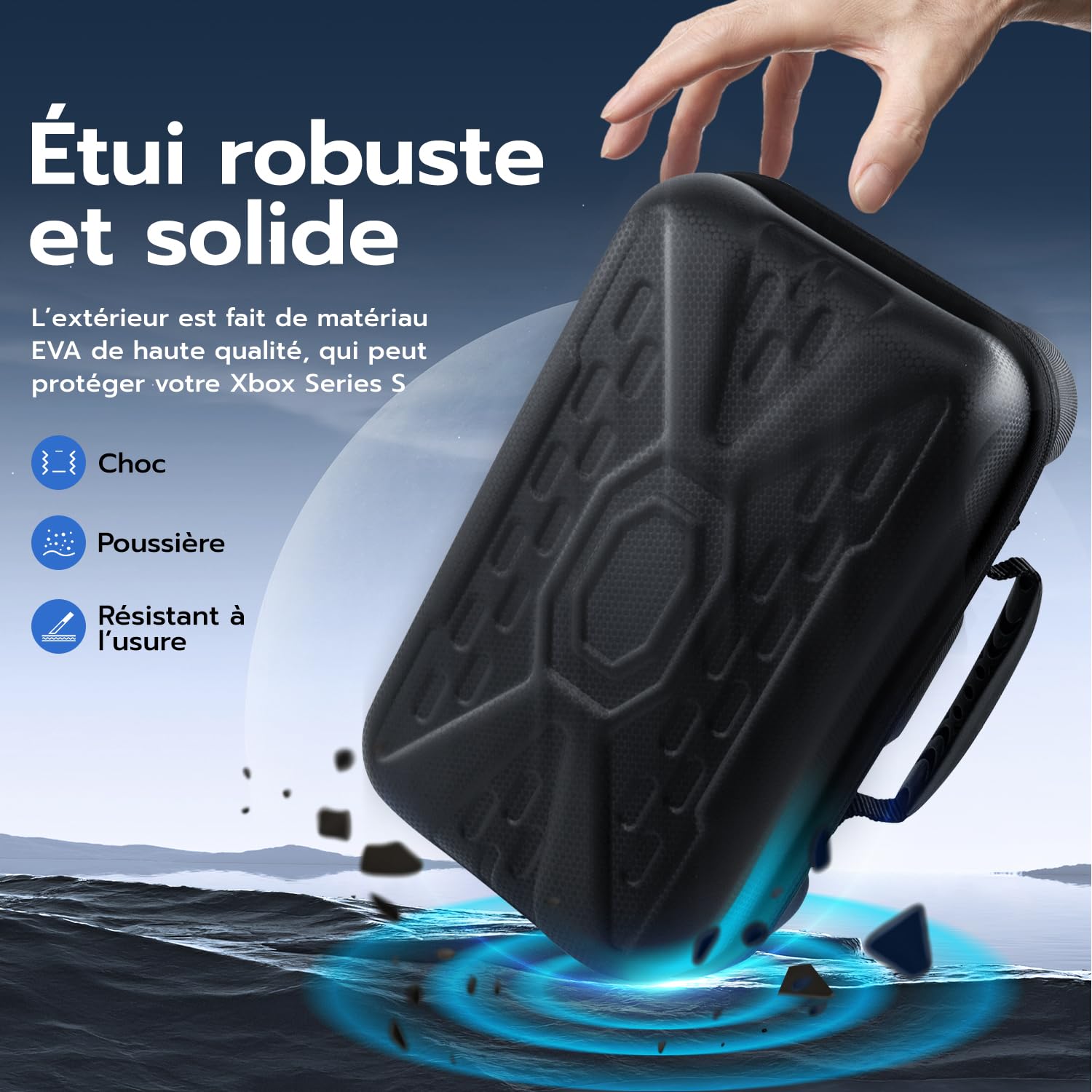 Mcbazel Sac de Rangement pour Xbox Series S (Housse Xbox Series s), Manette sans Fil et Accessoires de Jeu Étui de Transport Rigide pour Xbox Series S – Noir