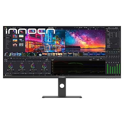 INNOCN 40 Inch 5K 5120 x 2160p Ultrawide Monitor for Laptop, 21:9, 100Hz, IPS, HDMI, DP, FreeSync, HDR400, USB-C, DeltaE＜2, Built-in Speakers, Height Adjustable, Black - 40C1U