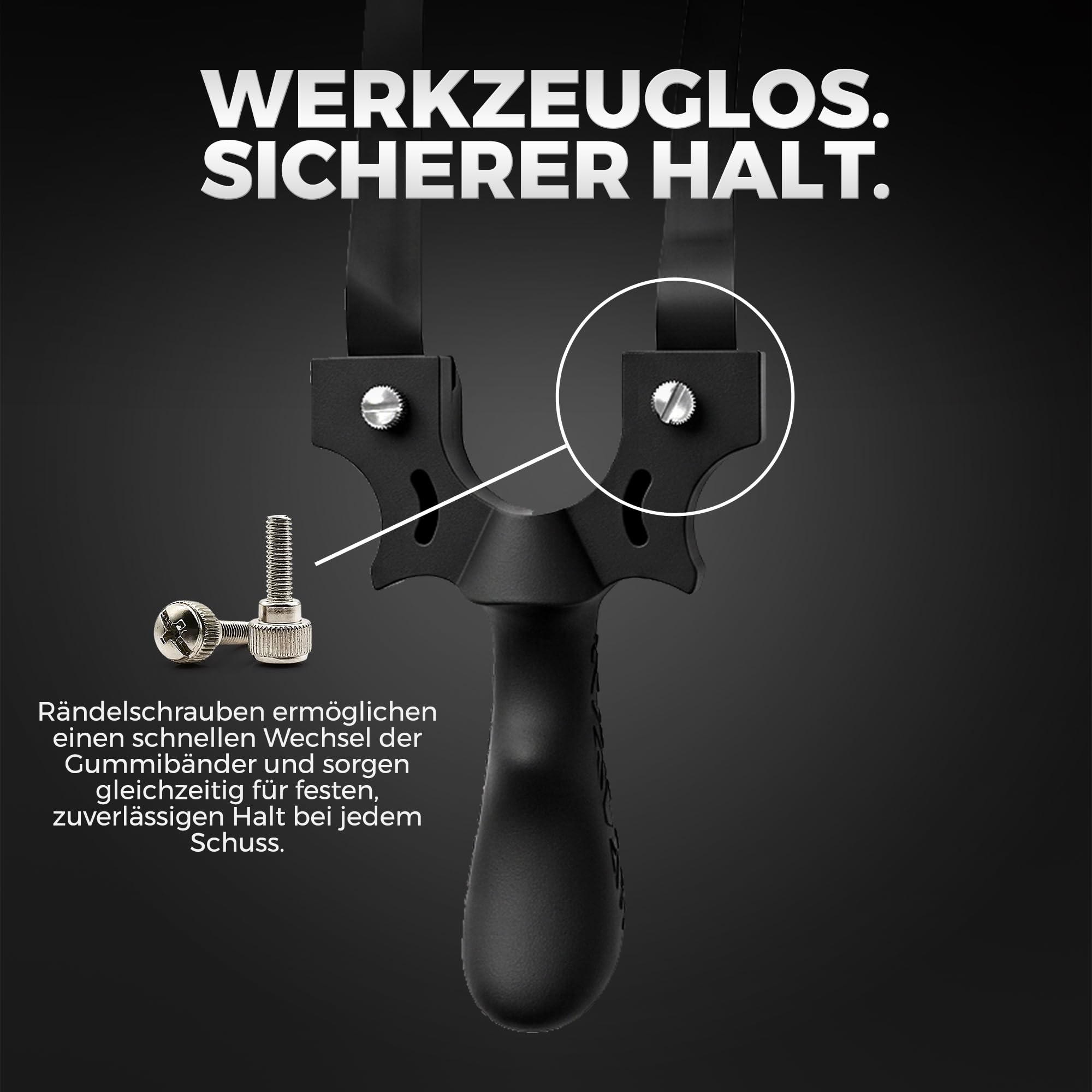 Erland Steinschleuder Profi Set - Jagd Schleuder Zwille für Erwachsene mit Steinschleuder Gummi und 100g Tonkugeln für Slingshot Professional – präzise Schleuder Katapult für Outdoor Spiele Erwachsene