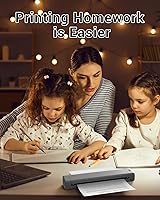 Vista 6 de Phomemo Impresora portátil sin tinta para viajes - Impresora térmica inalámbrica compatible con teléfono y portátil, impresoras Bluetooth