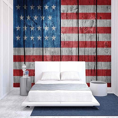 Adhesivo decorativo para pared de 55.1 x 30.0 in, para el Día de la Independencia del día de Adorn, arte de la democracia nacional, aspecto de