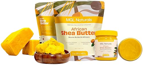 Miniatura 3 de Manteca de karité amarilla cremosa africana, sin refinar, cruda y orgánica. Nutre e hidrata la piel y el cabello. Úsalo solo o recetas de bricolaje.