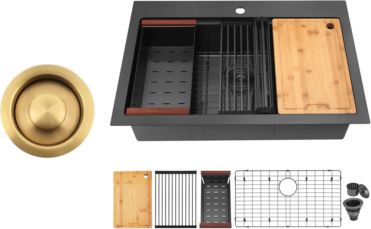 LQS Kitchen Sink Garbage Disposal Flange and Sink Stopper